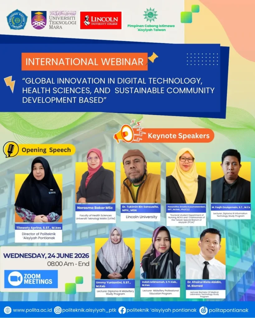 Politeknik ‘Aisyiyah Pontianak Selenggarakan International Webinar Bersama Mitra Internasional